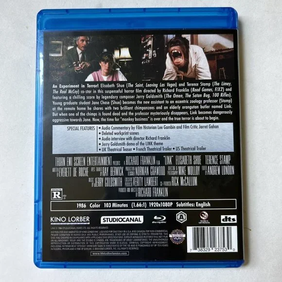 Kino Lorber Link Blu-ray- Elisabeth Shue-Terence Stamp-special features-80s - Picture 3 of 5
